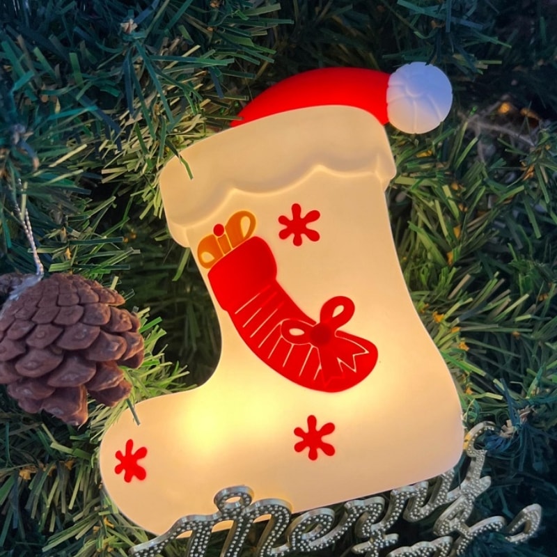 Christmas Stocking Touch Silicone Lamp