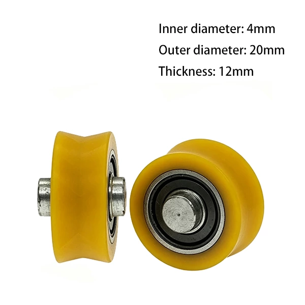 624RS V Type Plastic Roller Pulley d4*D20*12mm