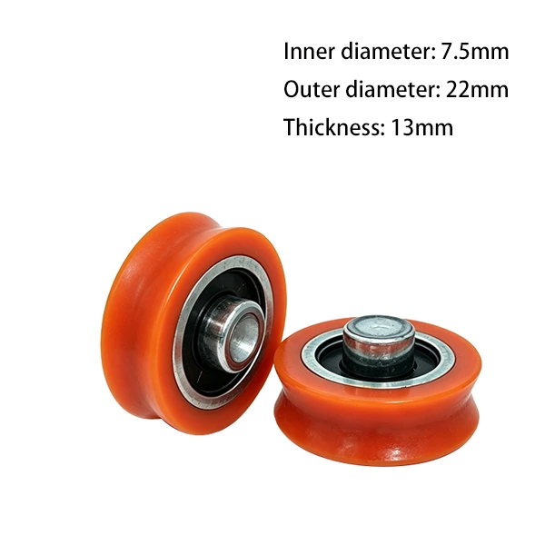 626RS V Type Plastic Roller Pulley d7.5*22*13mm