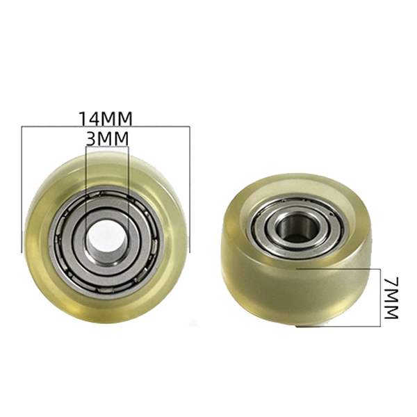 623ZZ PU Plastic Roller Pulley d3*14*7mm