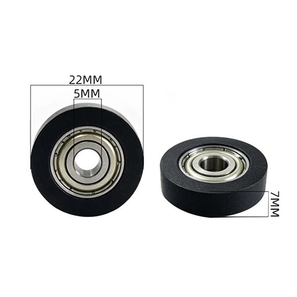 625ZZ PU Plastic Roller Pulley d5*22*7mm